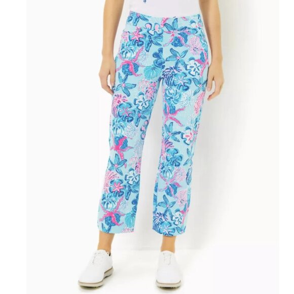 NEW WITH TAGS Lilly Pulitzer | Alston Crop Pant - Bahamas Beachcomber Print - Picture 2 of 3